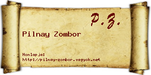 Pilnay Zombor névjegykártya